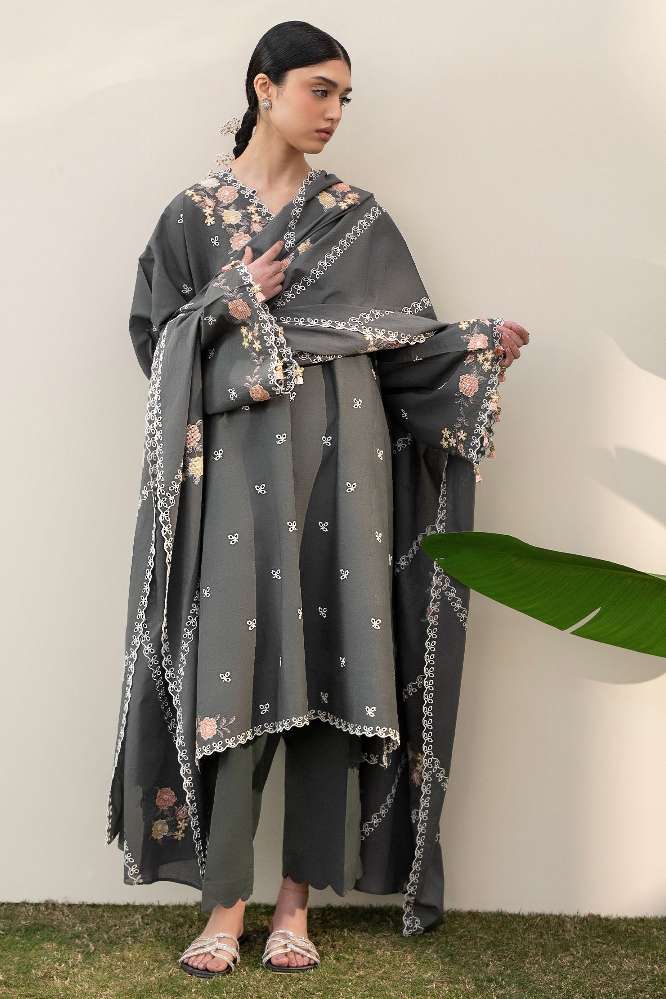 DEEP FOREST-3PC (SHIRT, TROUSER & DUPATTA)