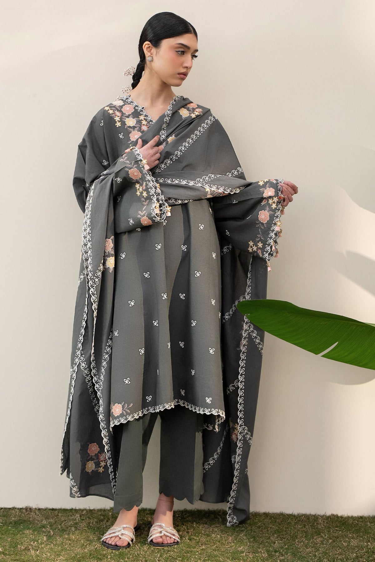 DEEP FOREST-3PC (SHIRT, TROUSER & DUPATTA)