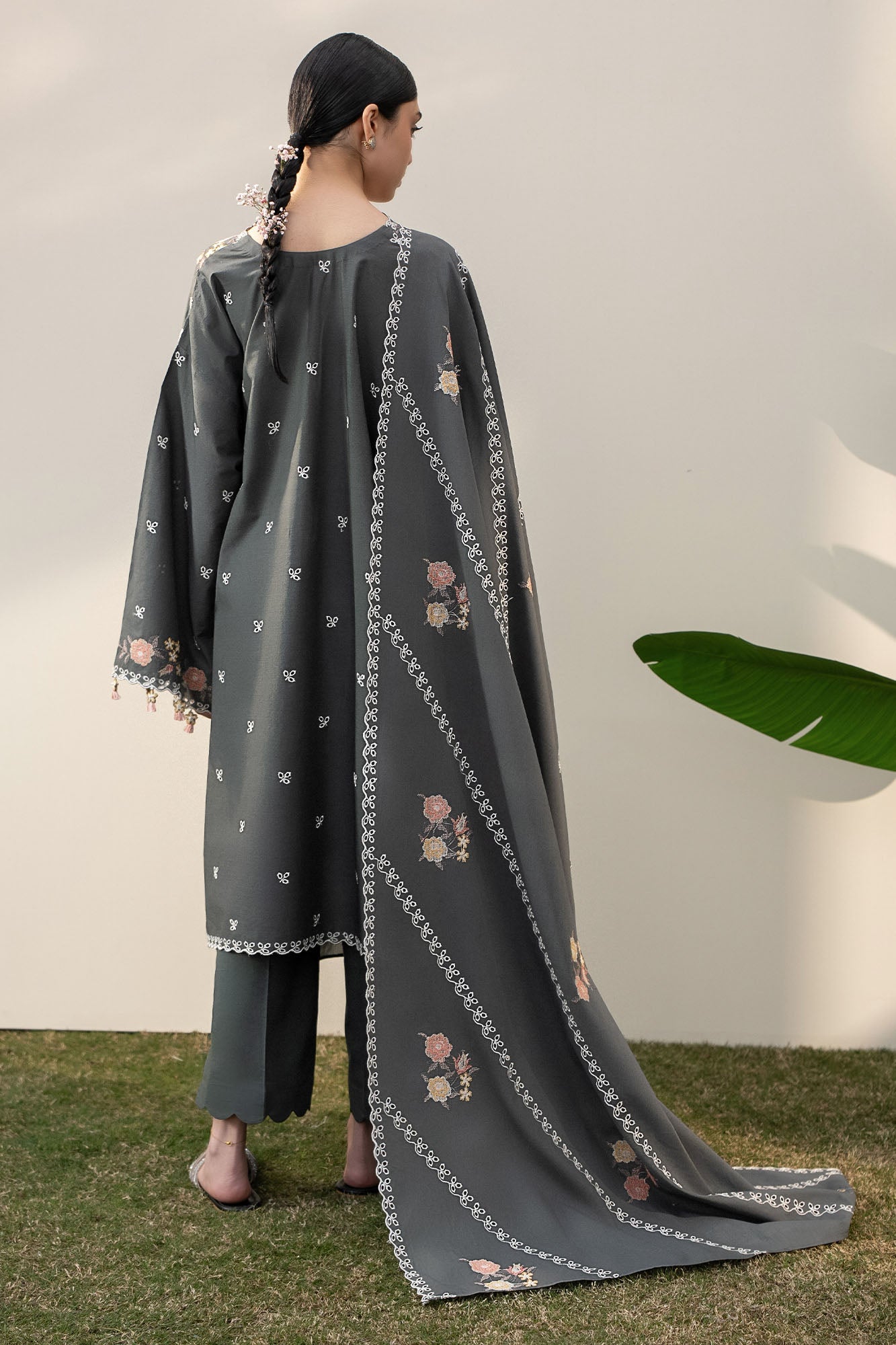 DEEP FOREST-3PC (SHIRT, TROUSER & DUPATTA)