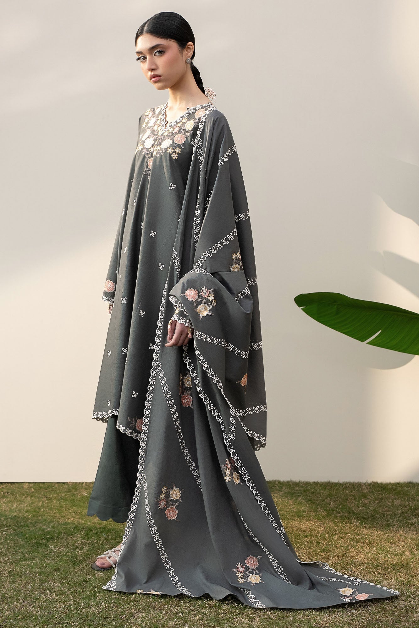 DEEP FOREST-3PC (SHIRT, TROUSER & DUPATTA)