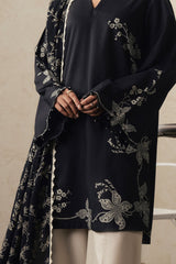 EBONY LACE-3PC (SHIRT, TROUSER & DUPATTA)