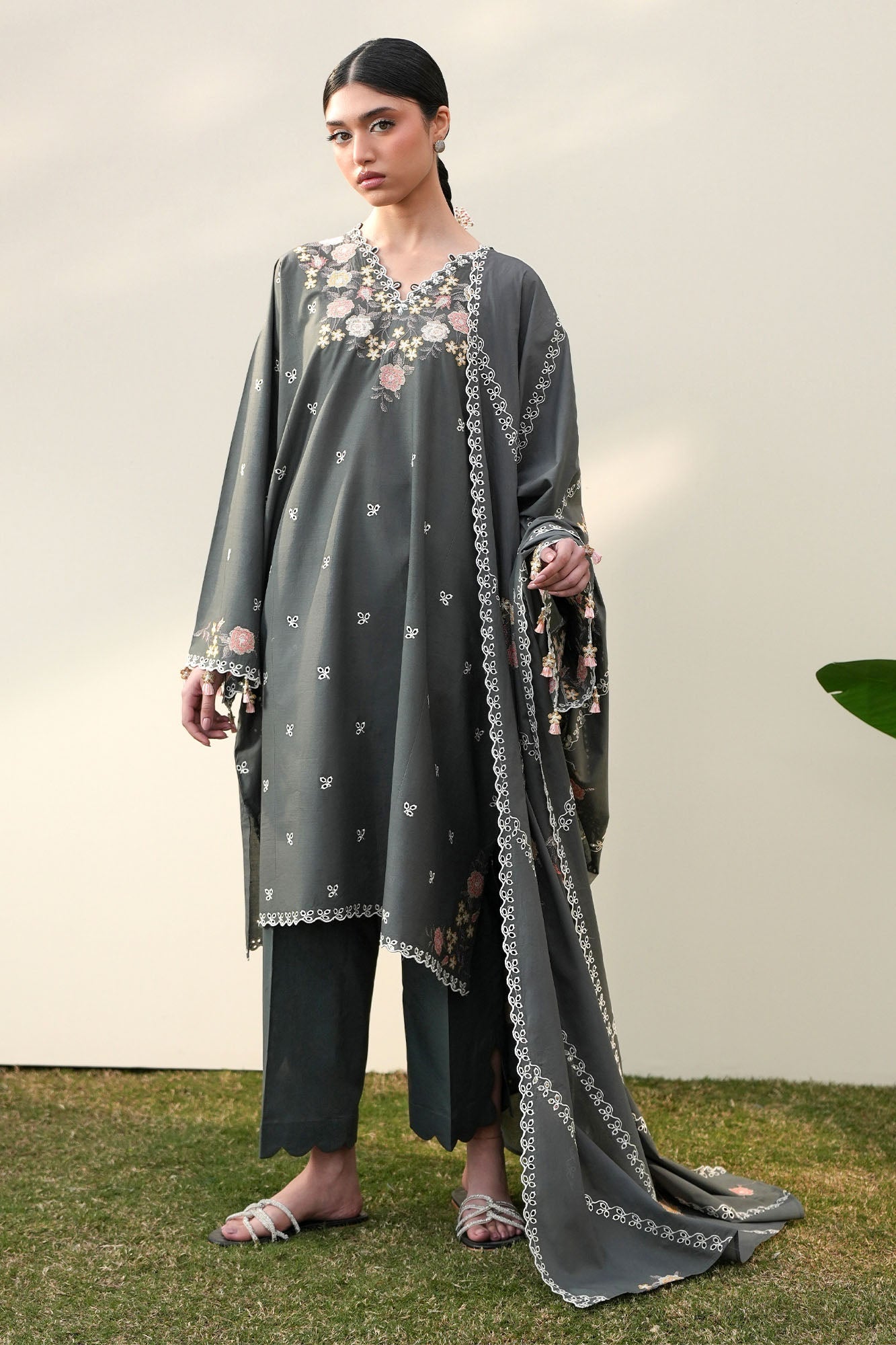 DEEP FOREST-3PC (SHIRT, TROUSER & DUPATTA)