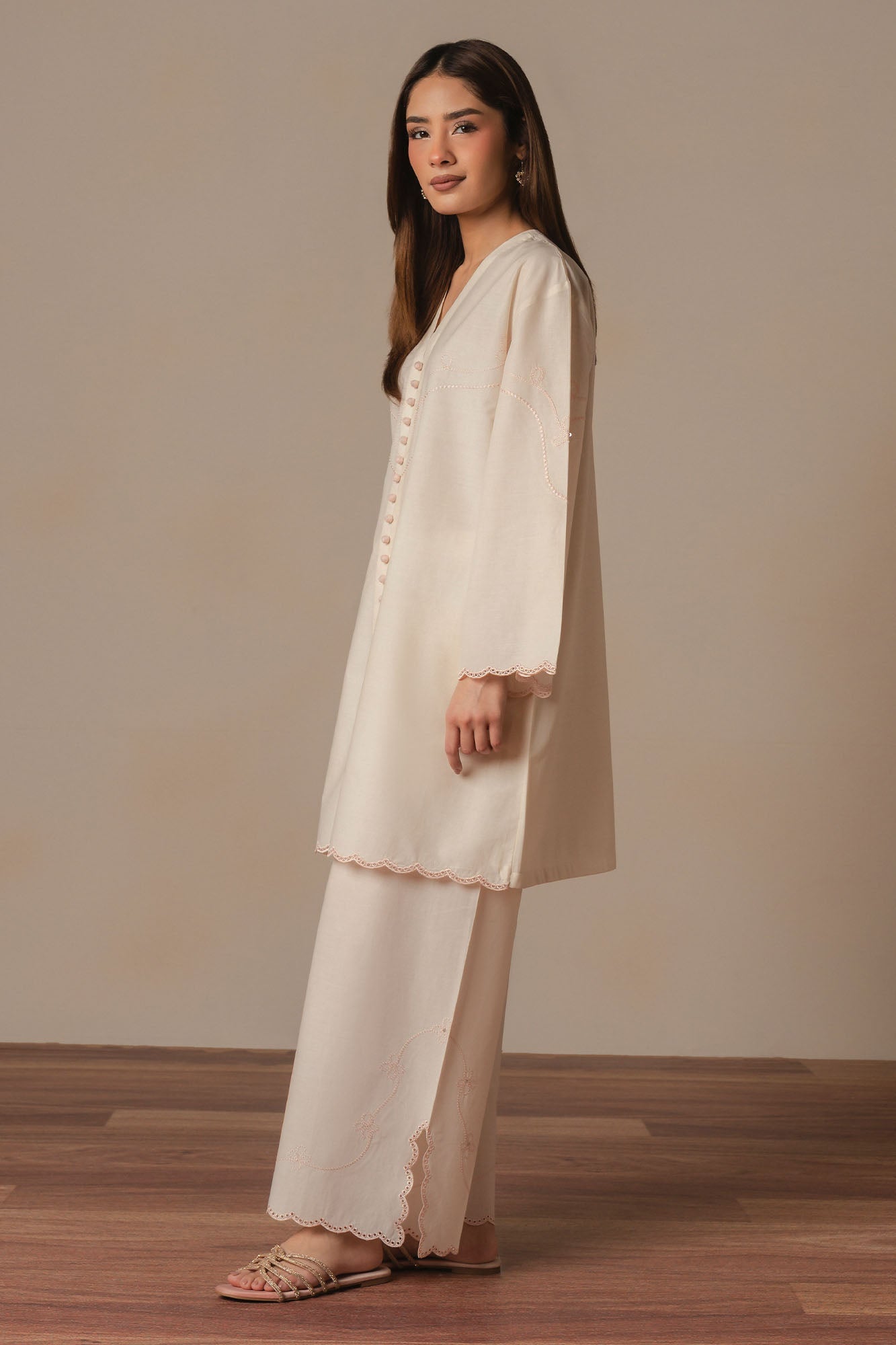 PETAL PEACH-2PC (SHIRT & TROUSER)