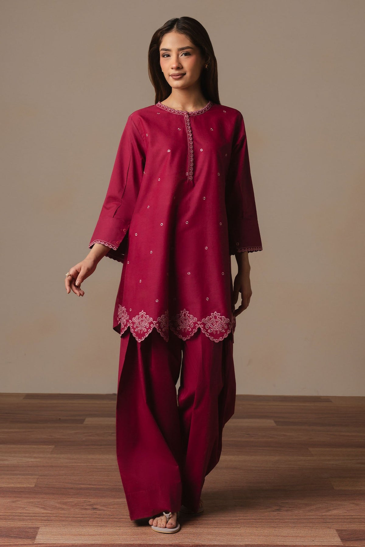 BERRY POP-2PC (SHIRT & SHALWAR)