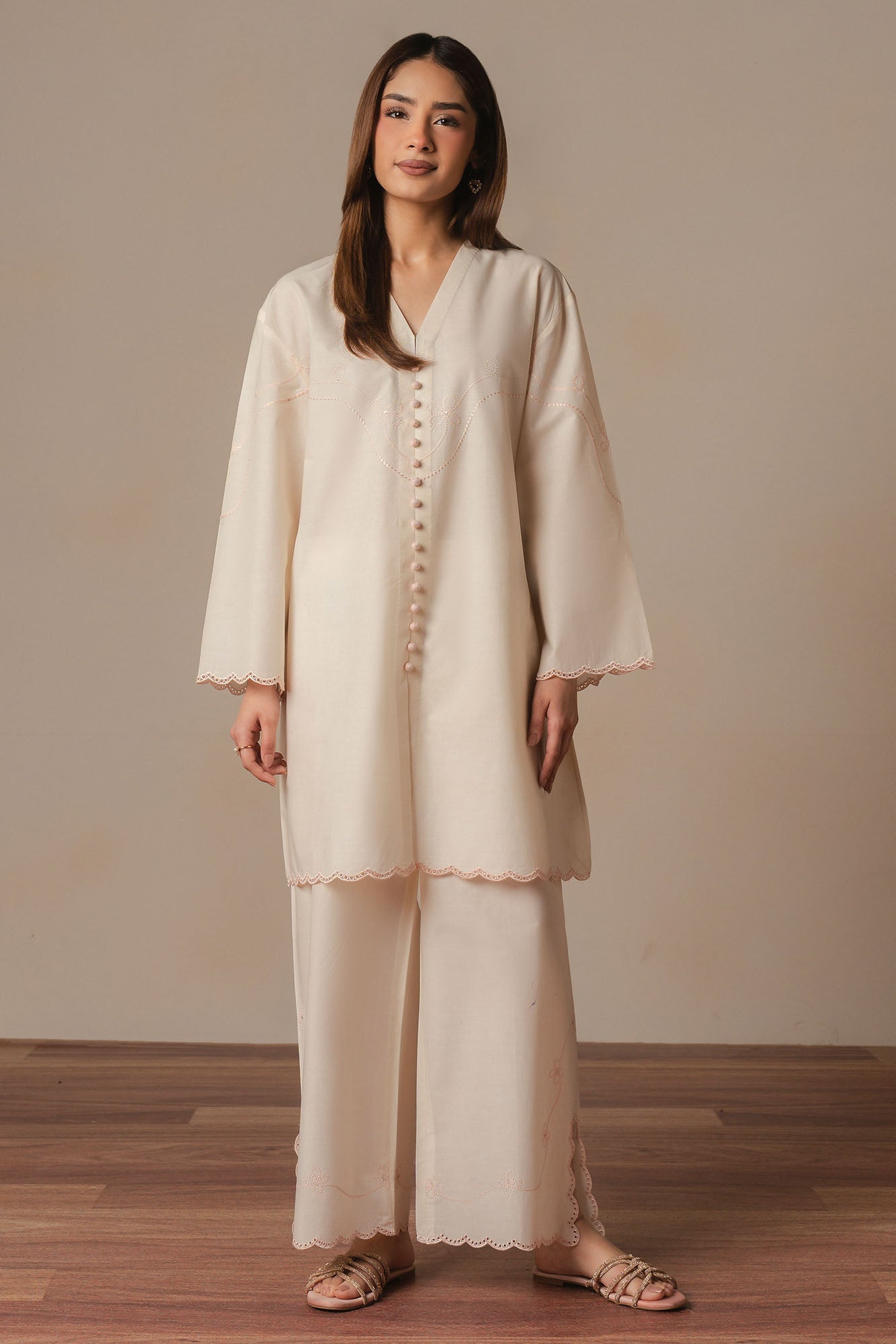 PETAL PEACH-2PC (SHIRT & TROUSER)