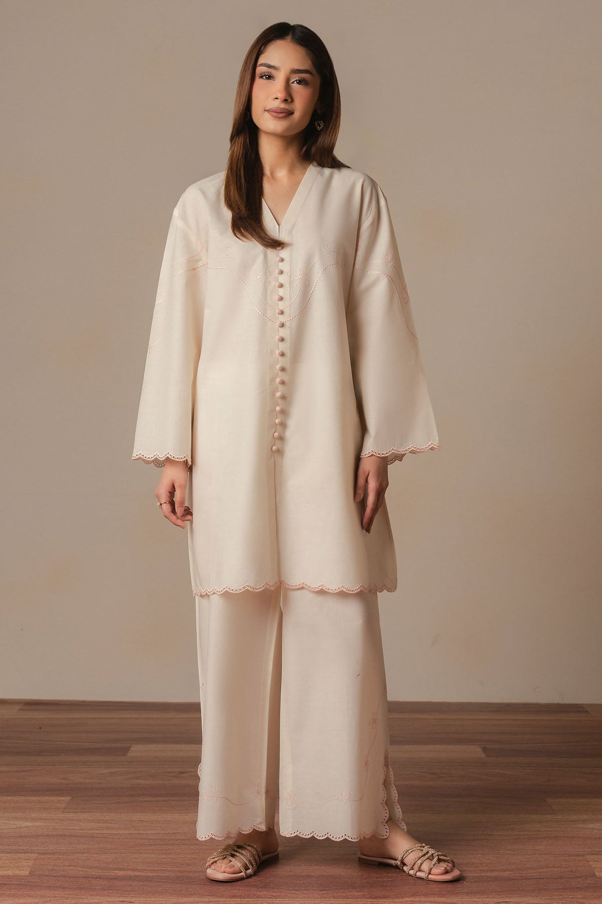 PETAL PEACH-2PC (SHIRT & TROUSER)