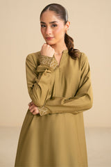 DUSKY OLIVE-2PC (SHIRT & TROUSER)