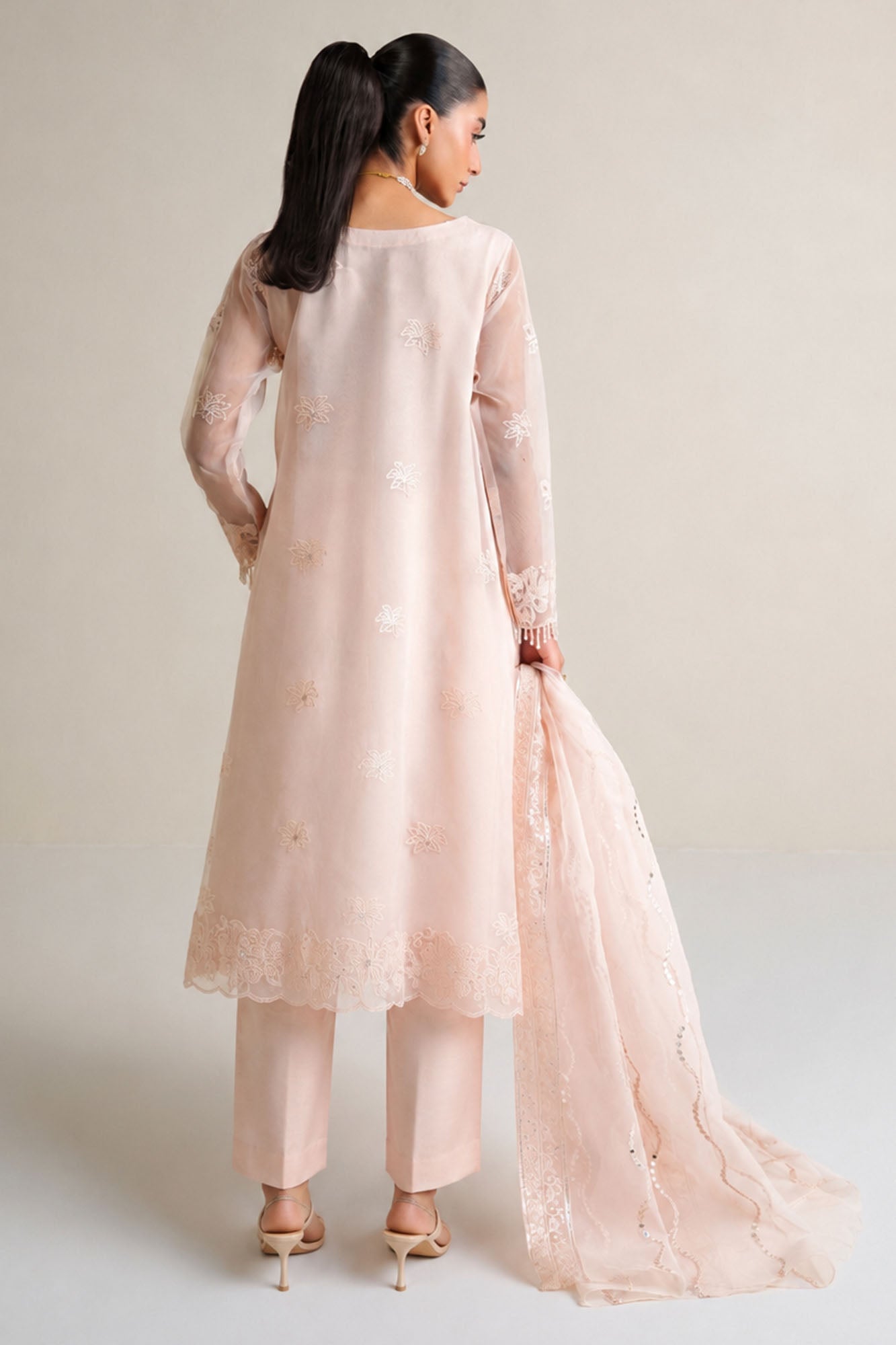 BLUSH SERENITY-3PC (SHIRT, TROUSER & DUPATTA)