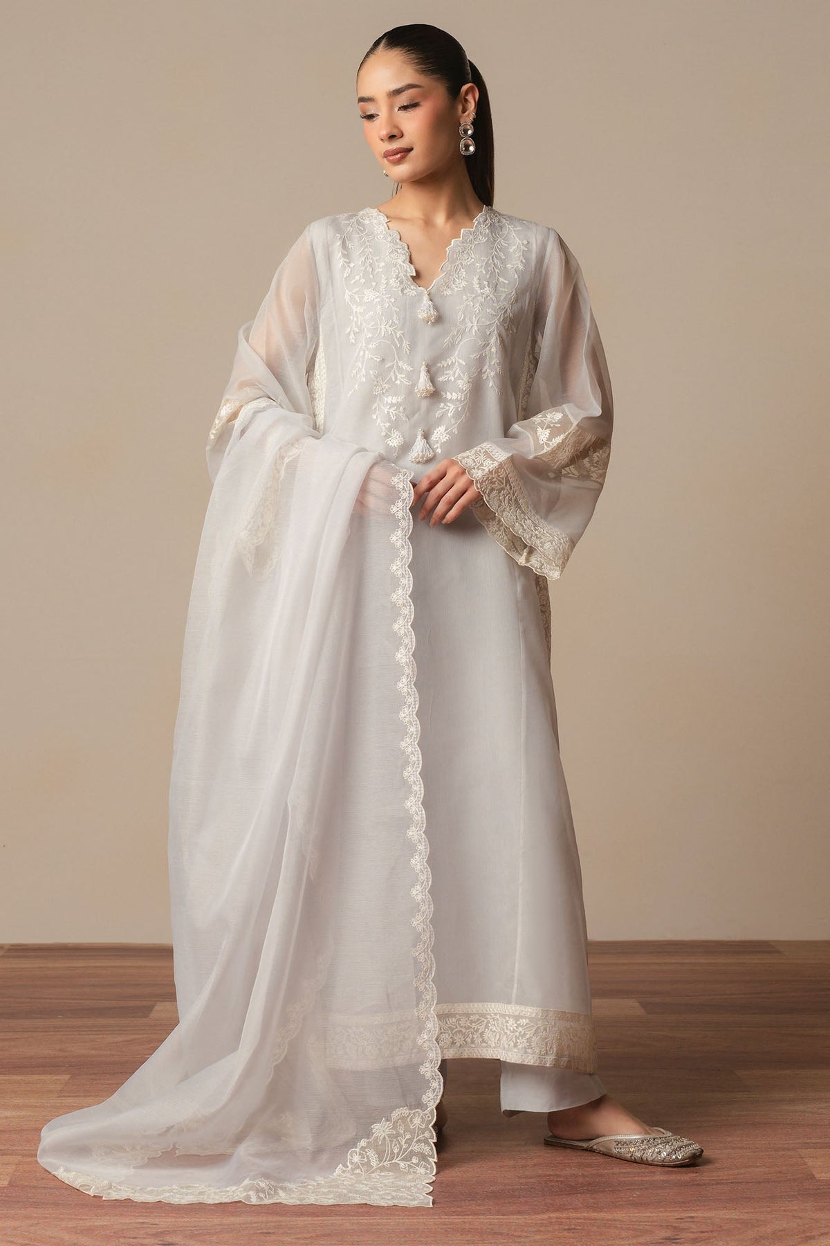 LAVINA AZURE-3PC (SHIRT, TROUSER & DUPATTA)