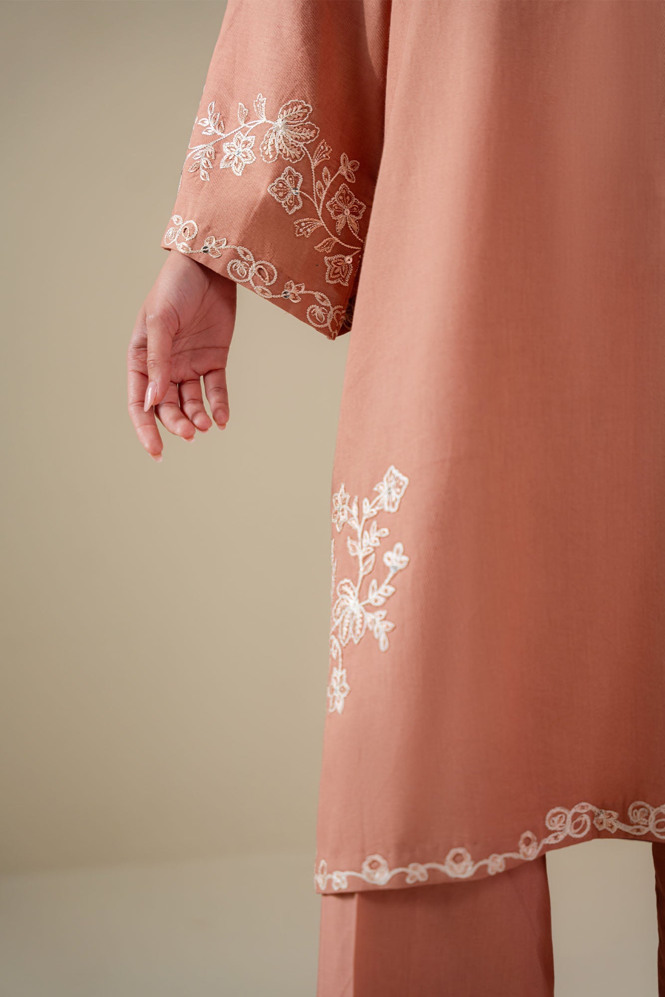 SAND CLAY -3PC (SHIRT, TROUSER & DUPATTA)