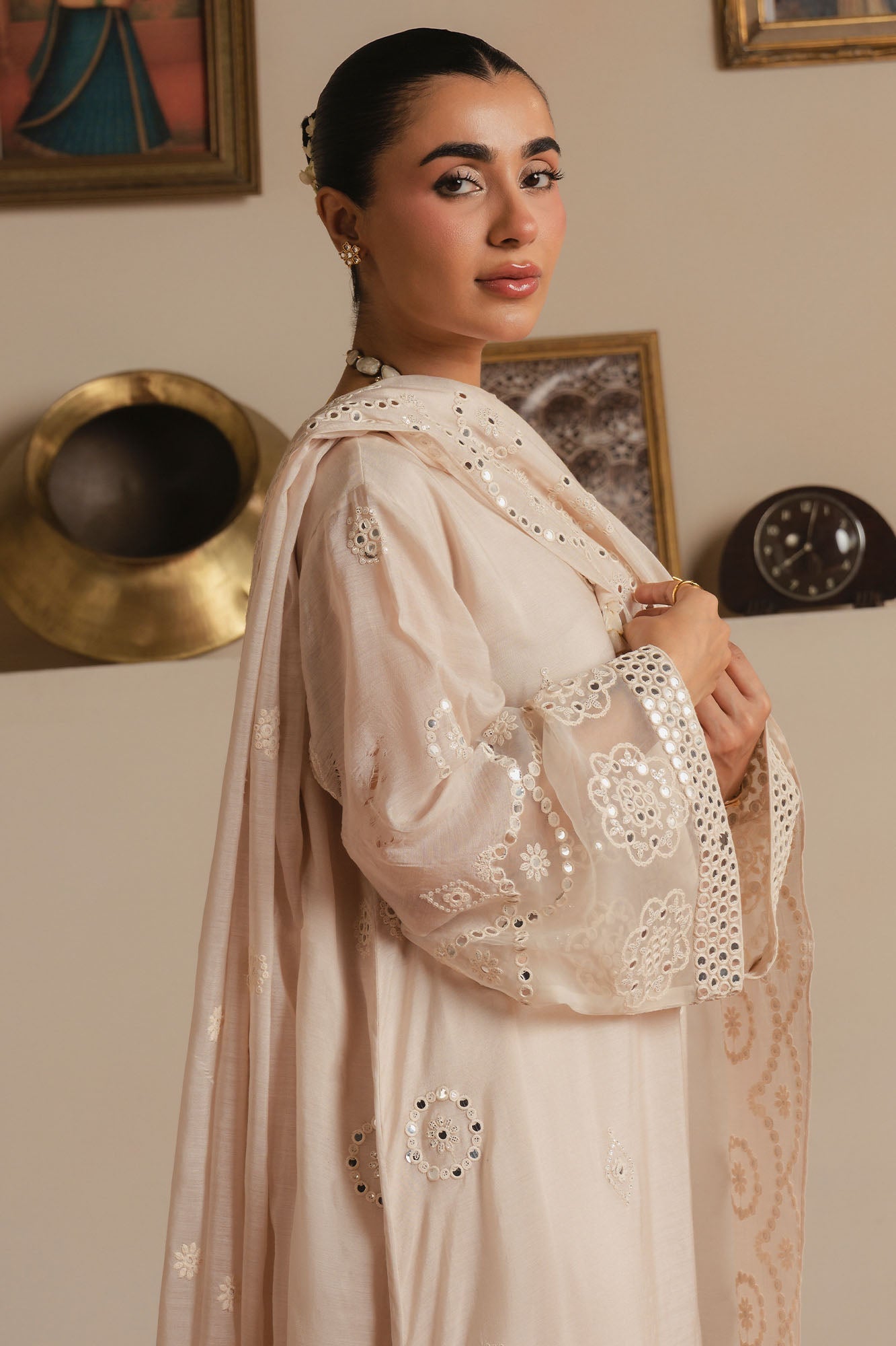 LUNAR FROST-3PC (SHIRT, TROUSER & DUPATTA)