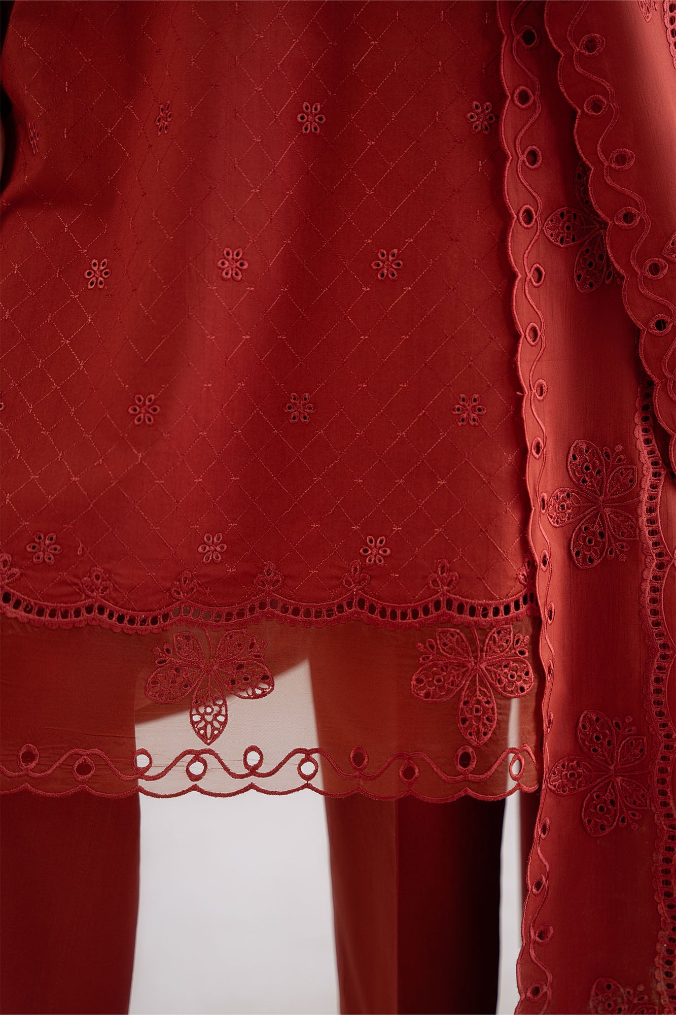 MULBERRY LACE -3PC (SHIRT, TROUSER & DUPATTA)