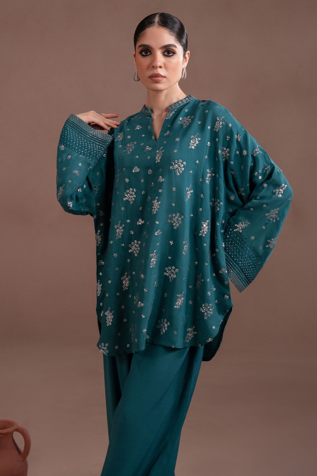 MYSTIC TEAL-2PC (SHIRT & TROUSER)