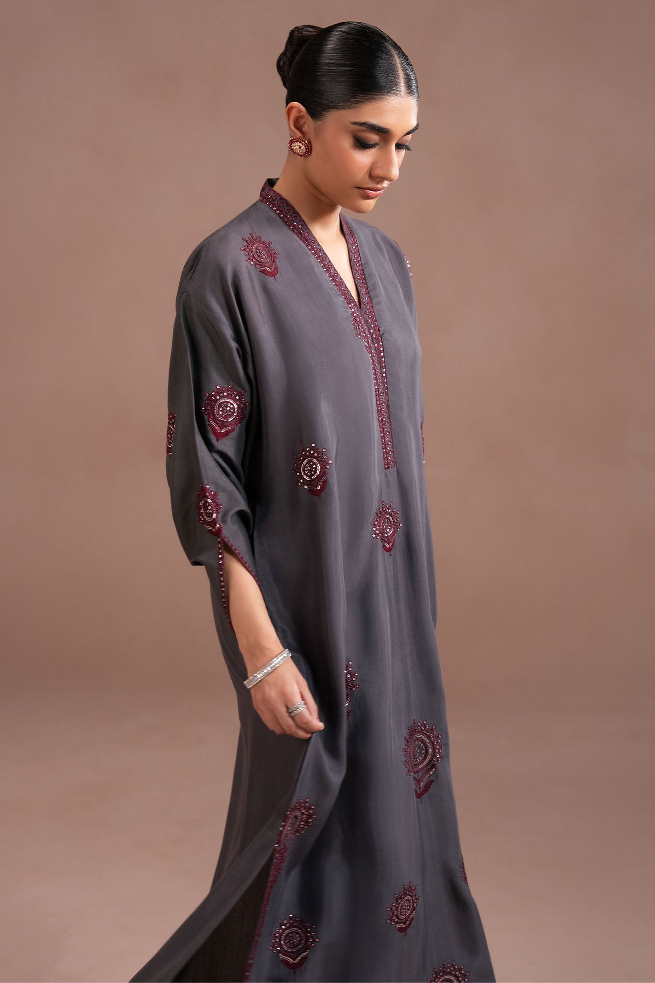 GARNET SMOKE-2PC (SHIRT & TROUSER)