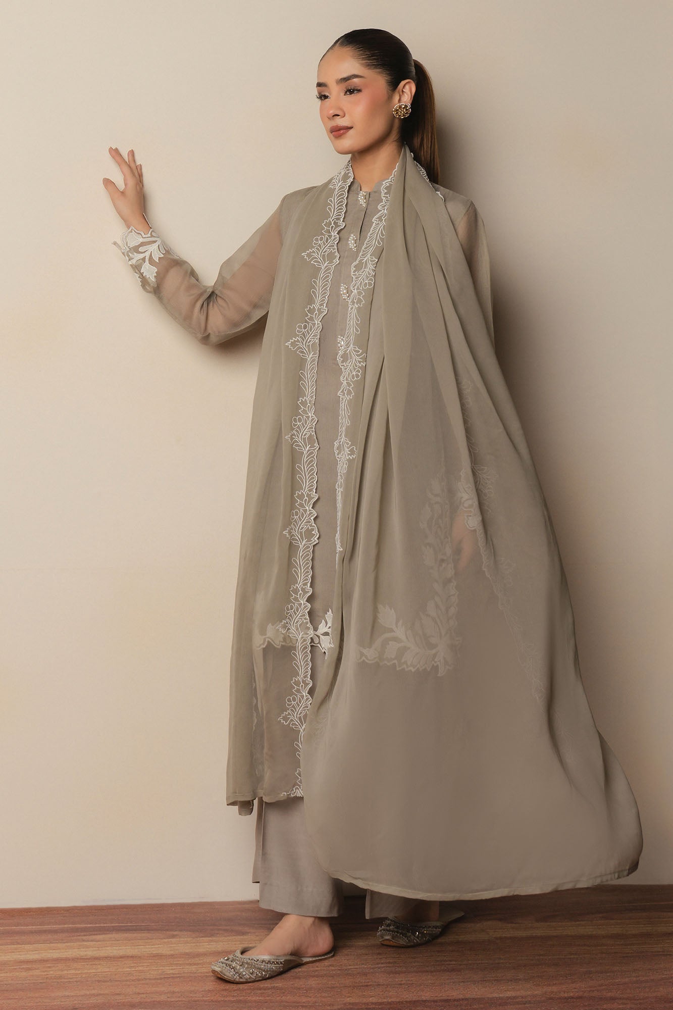 PURITAN GRAY -3PC (SHIRT, TROUSER & DUPATTA)