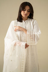 FLORAL WHITE-2PC (SHIRT & DUPATTA)