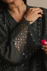MIDNIGHT MOSS-3PC (SHIRT, TROUSER & DUPATTA)