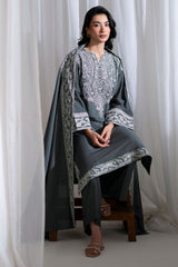 EMERALD GROVE-3PC (SHIRT, TROUSER & DUPATTA)
