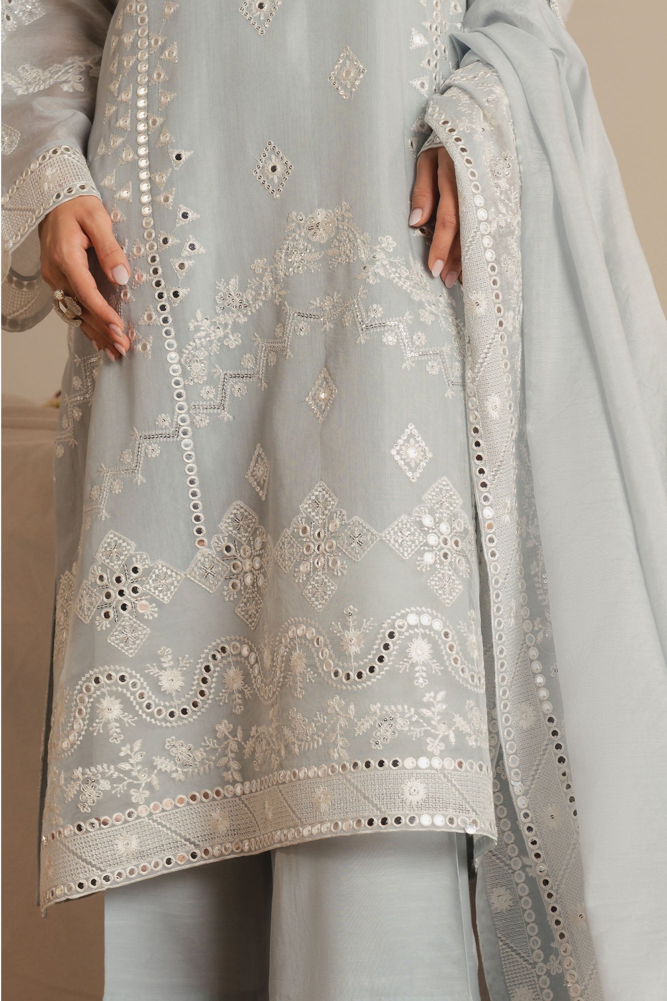 ARCTIC FROST -3PC (SHIRT, TROUSER & DUPATTA)