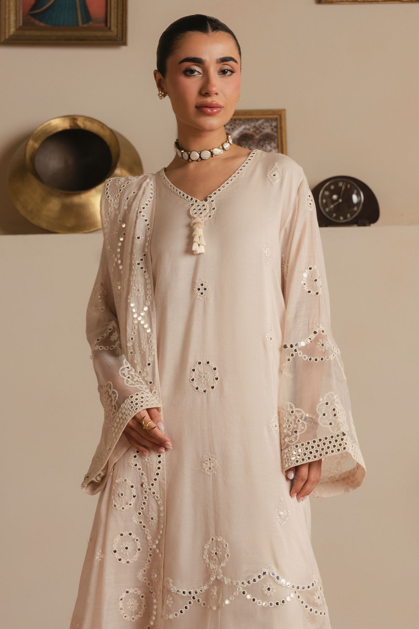 LUNAR FROST-3PC (SHIRT, TROUSER & DUPATTA)