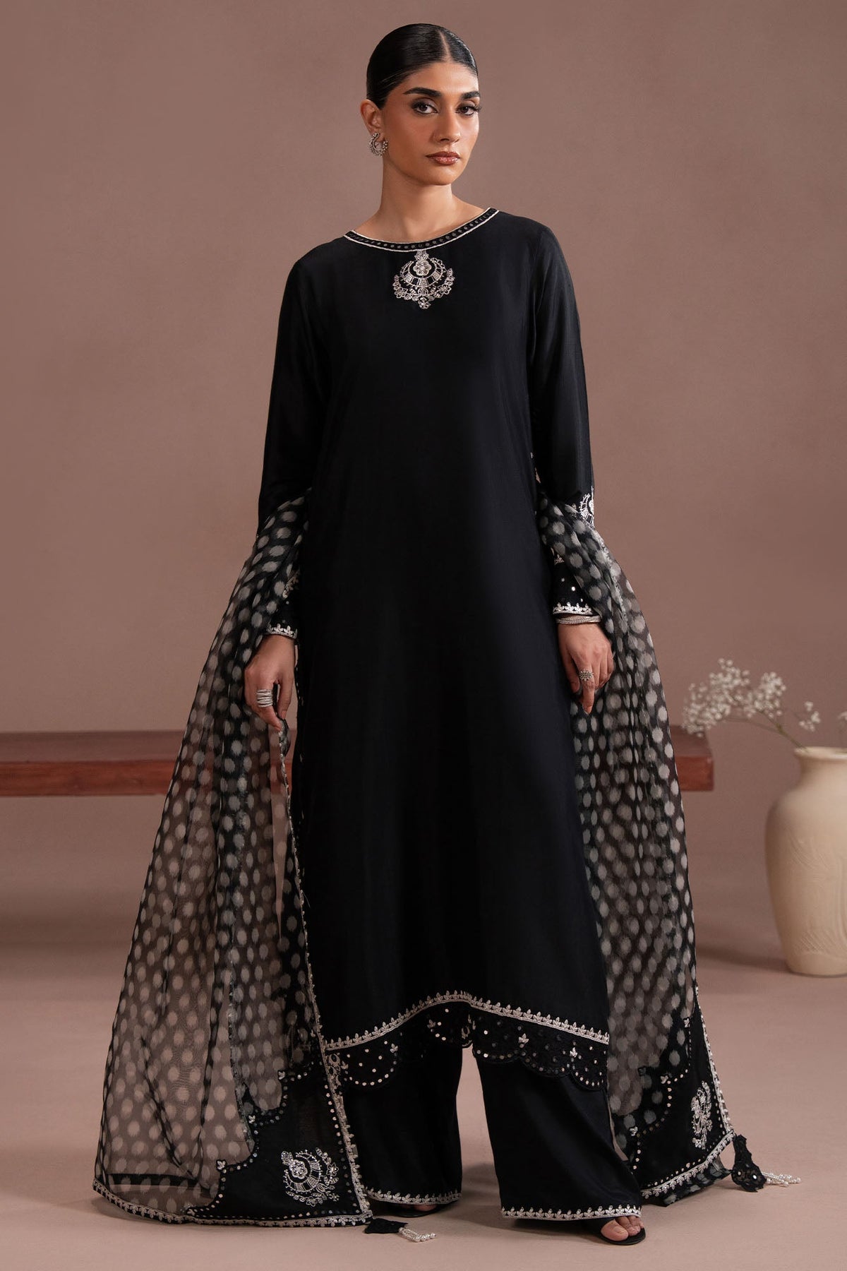 SILVER MINK-3PC (SHIRT, TROUSER & DUPATTA)