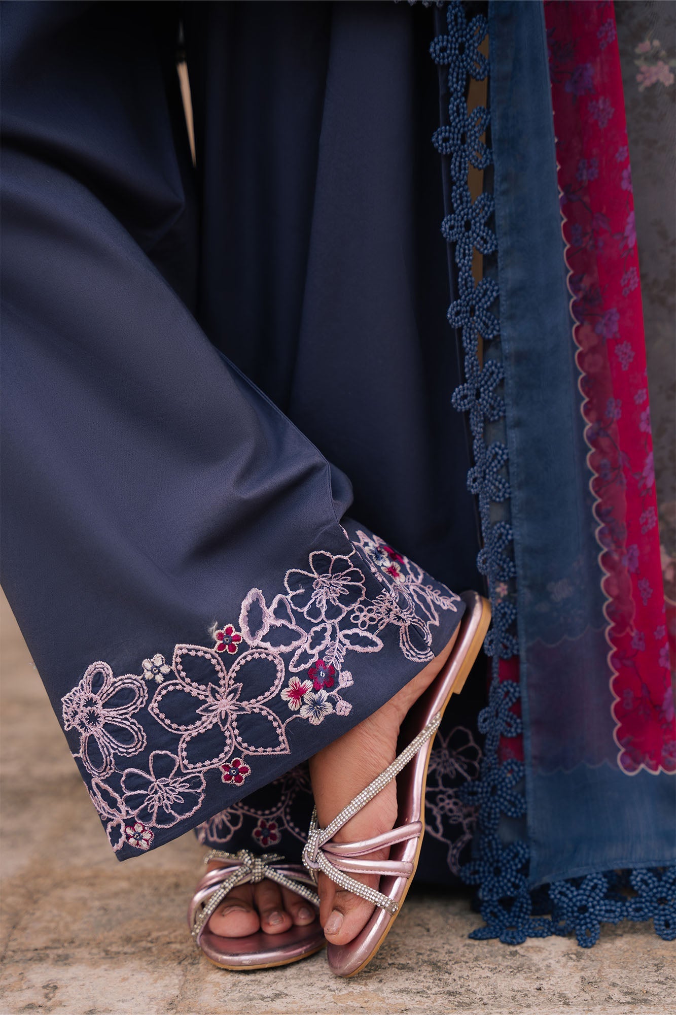 INDIGO DUSK -3PC (SHIRT, TROUSER & DUPATTA)