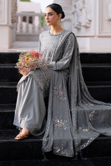 GLIMMERING GRANITE-3PC CHIFFON EMBROIDERED PRET