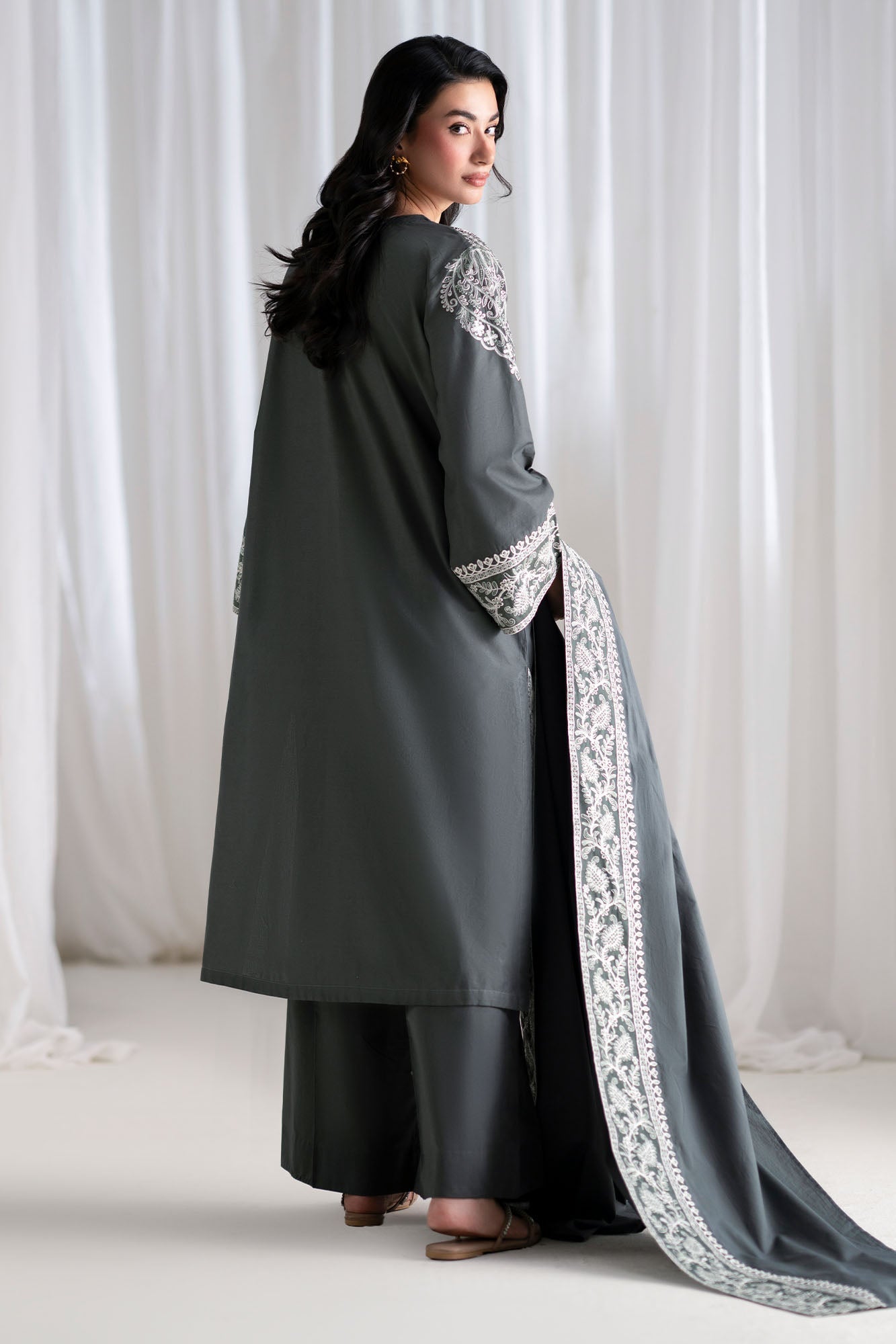 EMERALD GROVE-3PC (SHIRT, TROUSER & DUPATTA)
