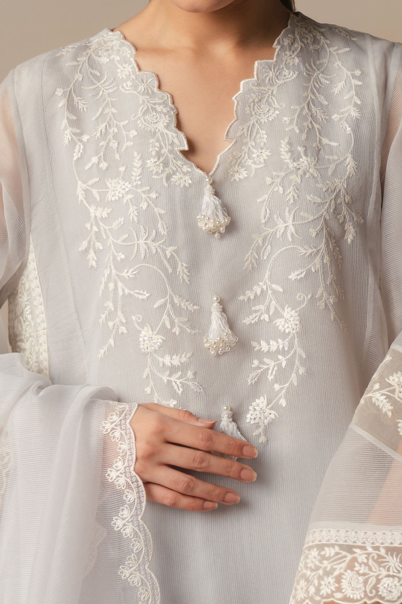 LAVINA AZURE-3PC (SHIRT, TROUSER & DUPATTA)