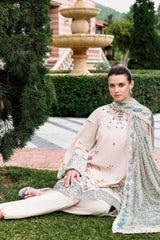 SUBTLE BEIGE-3PC (SHIRT, TROUSER & DUPATTA)