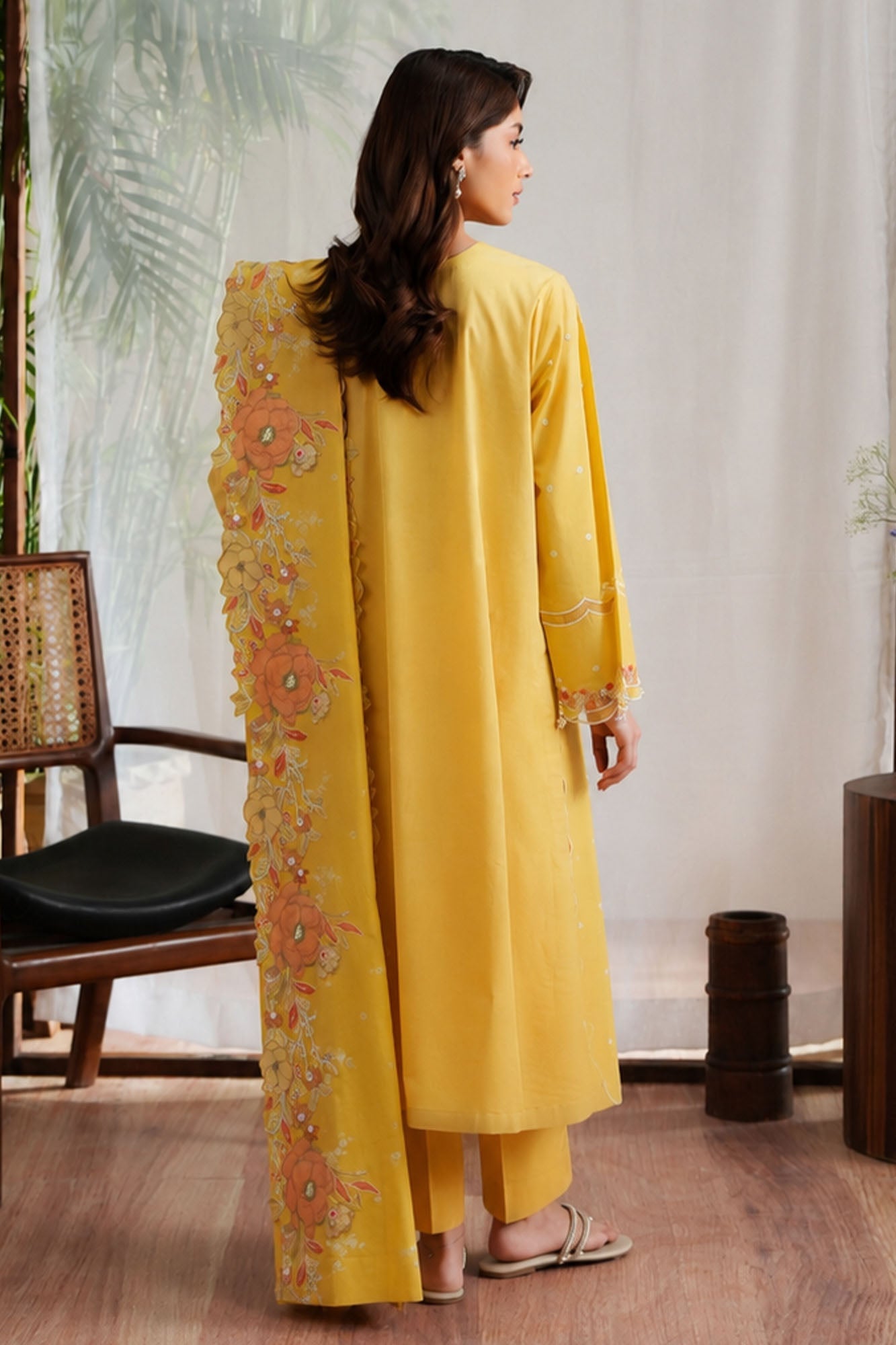 SUNLIT GARDEN-3PC (SHIRT, TROUSER & DUPATTA)