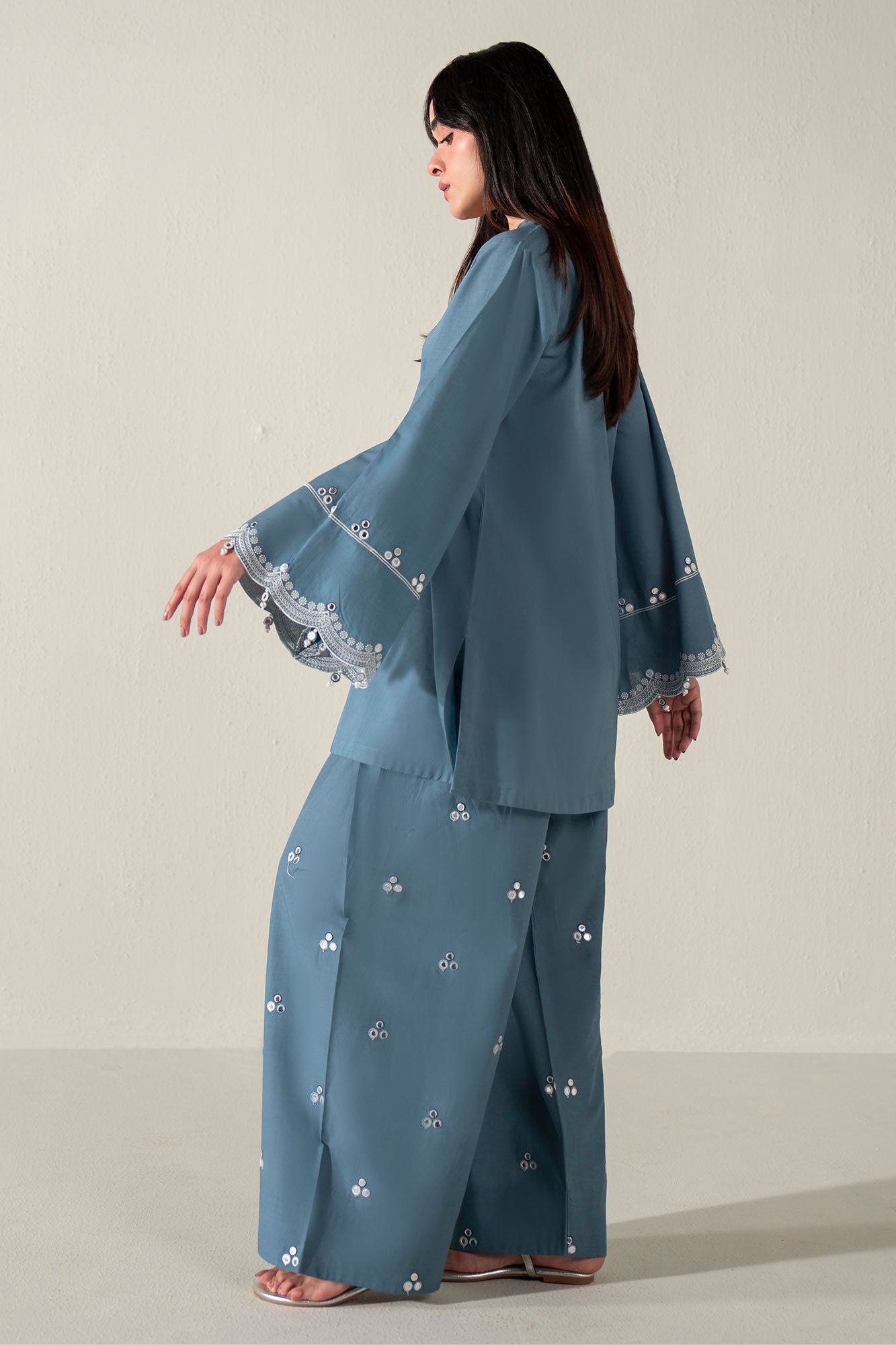 AURELIAN BLUE-2PC (SHIRT & SHALWAR)