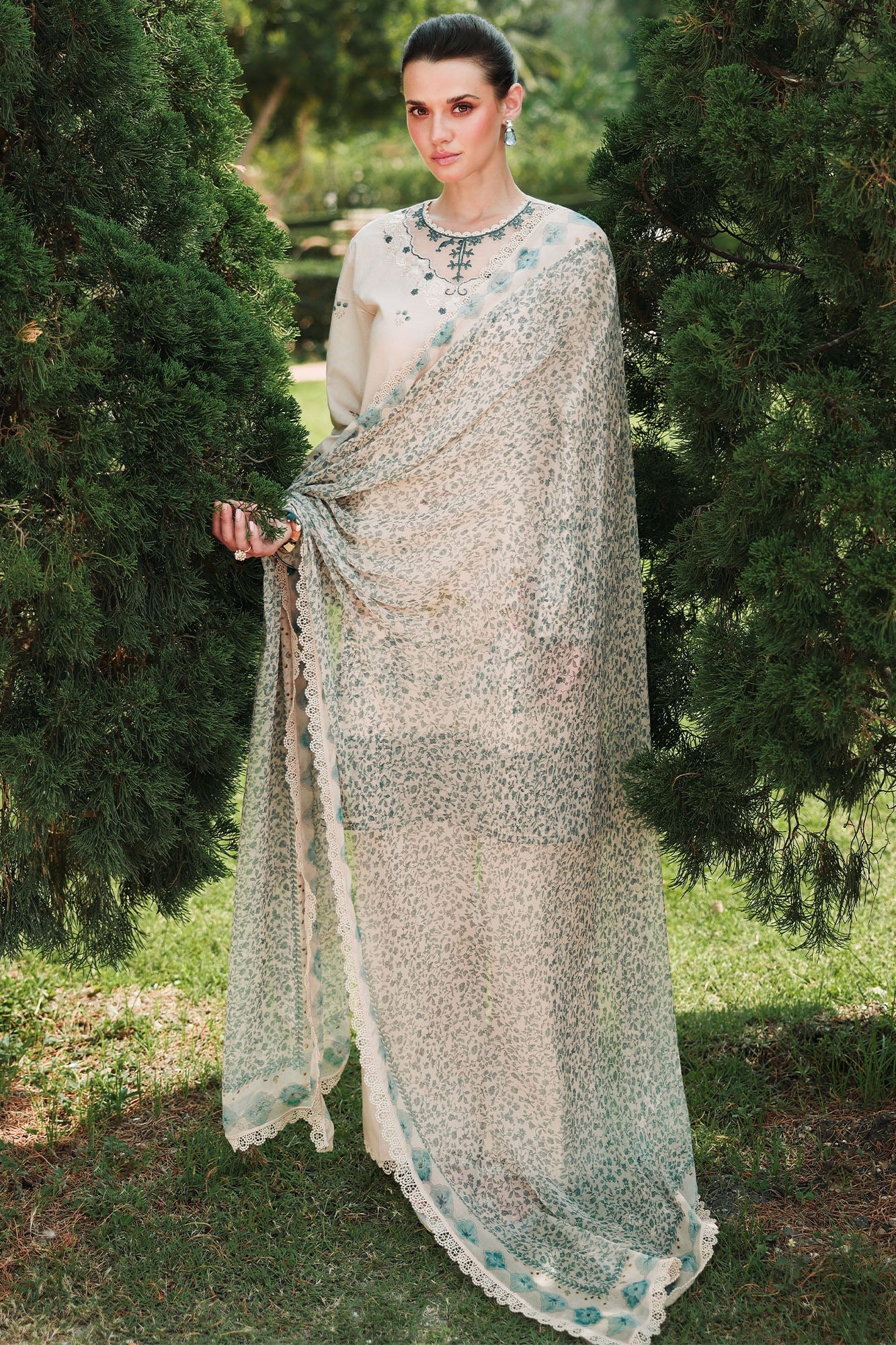 SUBTLE BEIGE-3PC (SHIRT, TROUSER & DUPATTA)