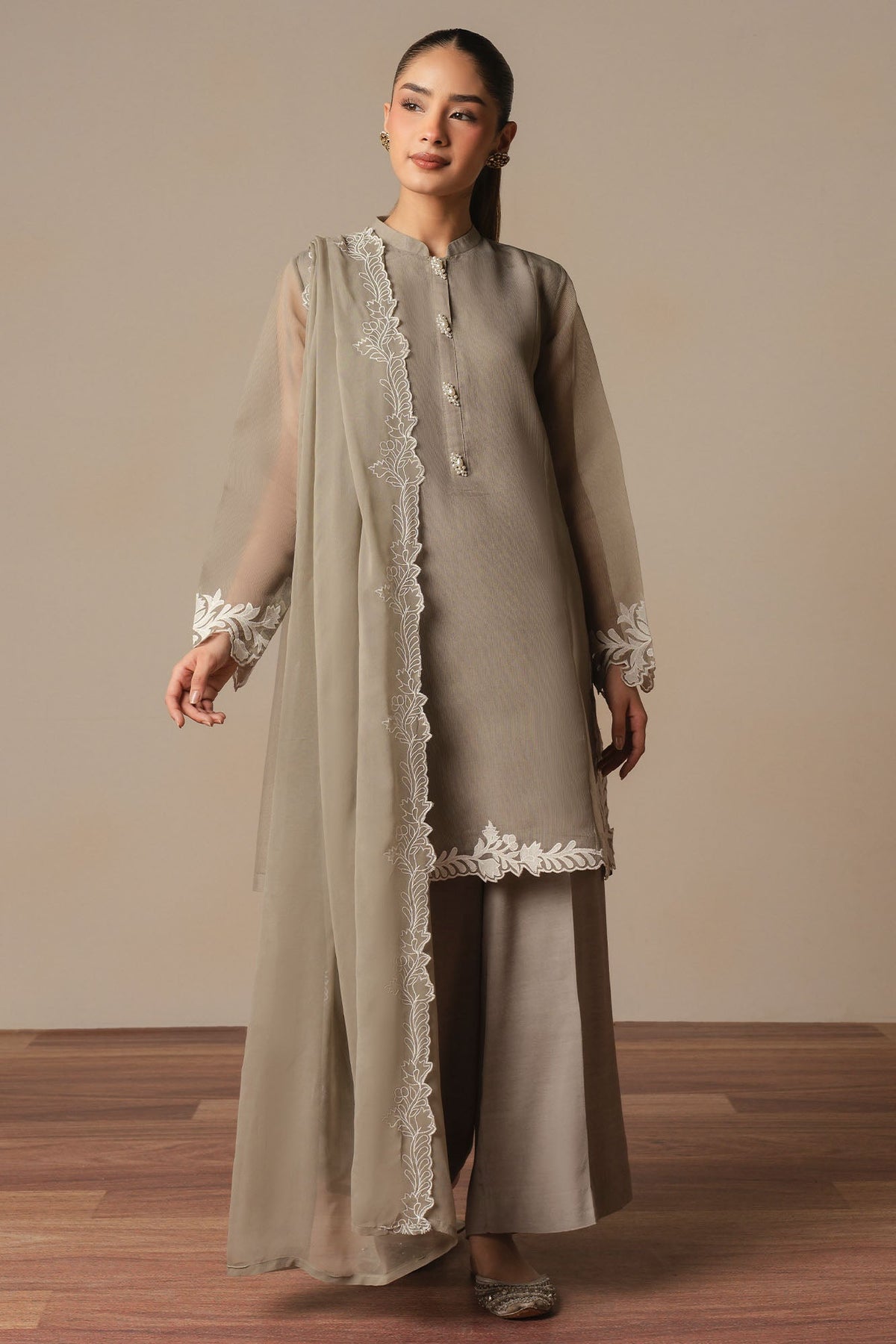 PURITAN GRAY -3PC (SHIRT, TROUSER & DUPATTA)