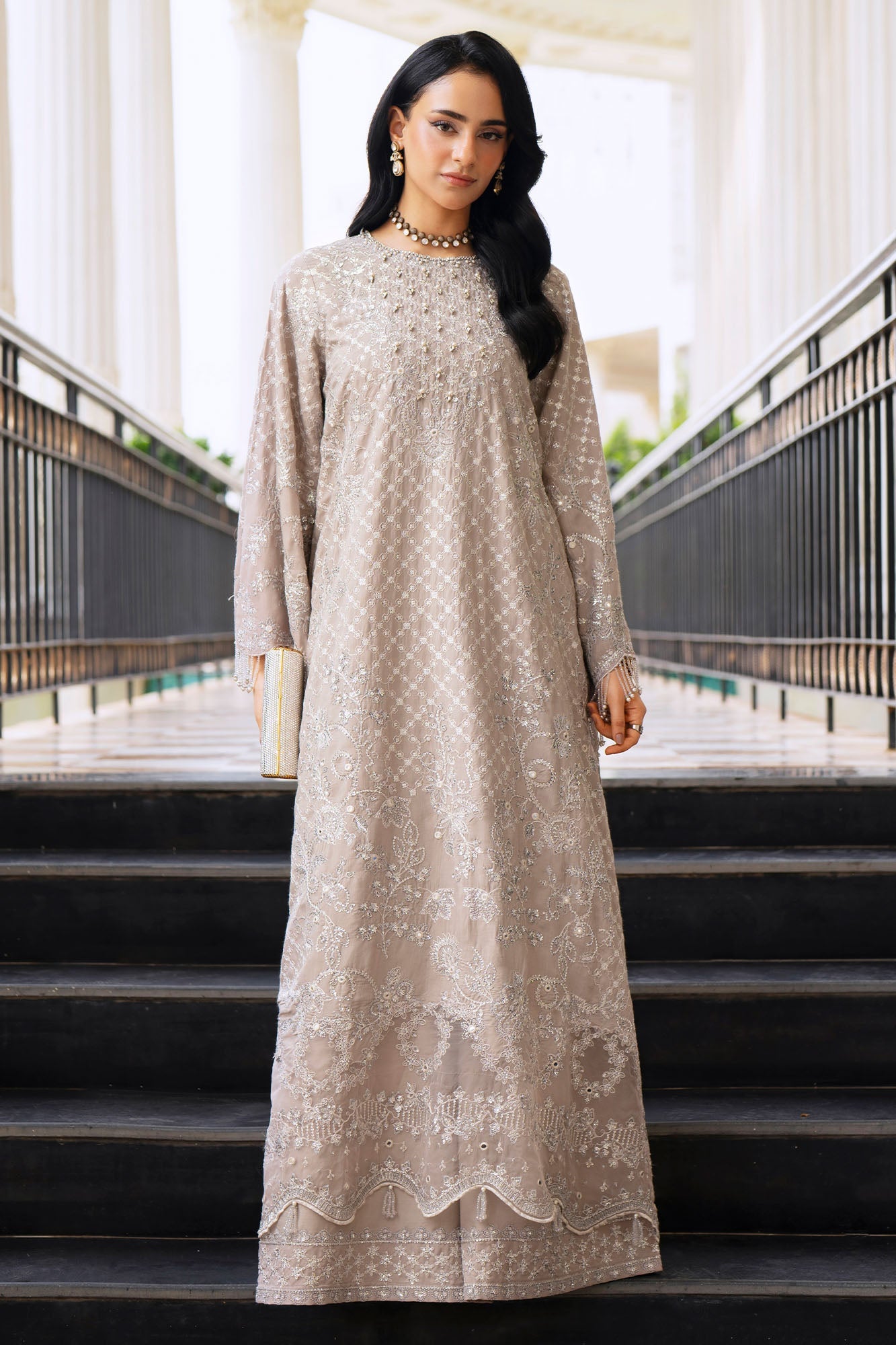 MOONLIT SPARKLE-2PC SILK EMBROIDERED PRET