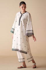 LUNAR IVORY EMBROIDERED CAMBRIC SHIRT