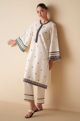 LUNAR IVORY EMBROIDERED CAMBRIC SHIRT