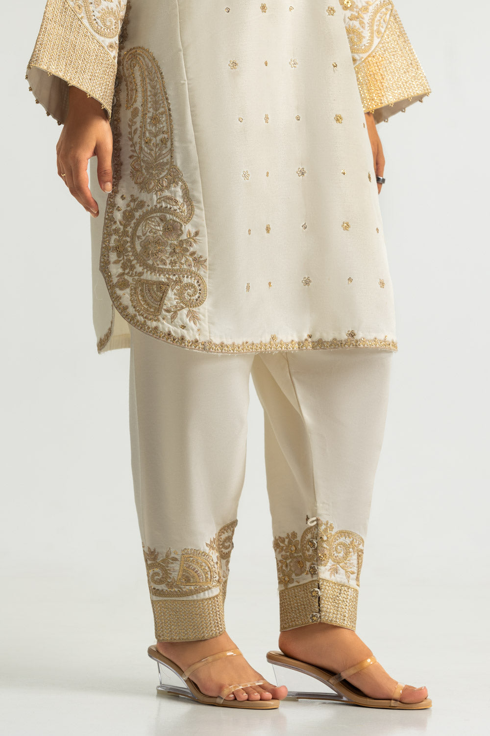 Viscose Raw Silk Embroidered Co-Ord Set