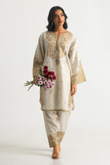 Viscose Raw Silk Embroidered Co-Ord Set