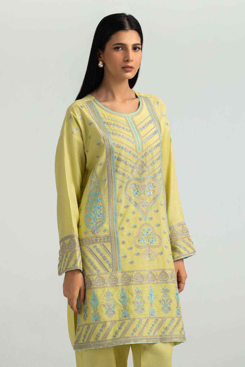 Viscose Raw Silk Embroidered Co-Ord Set