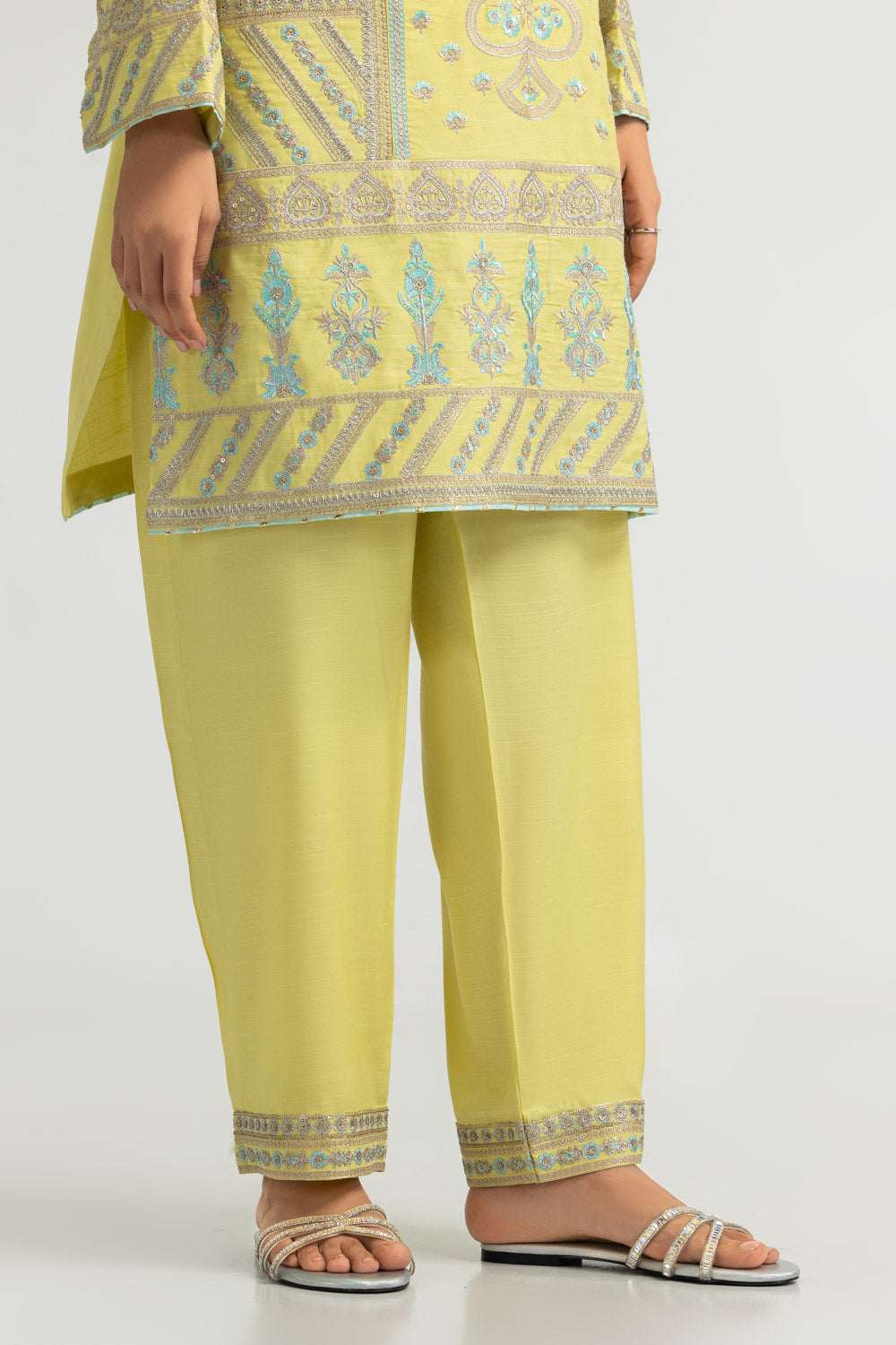 Viscose Raw Silk Embroidered Co-Ord Set