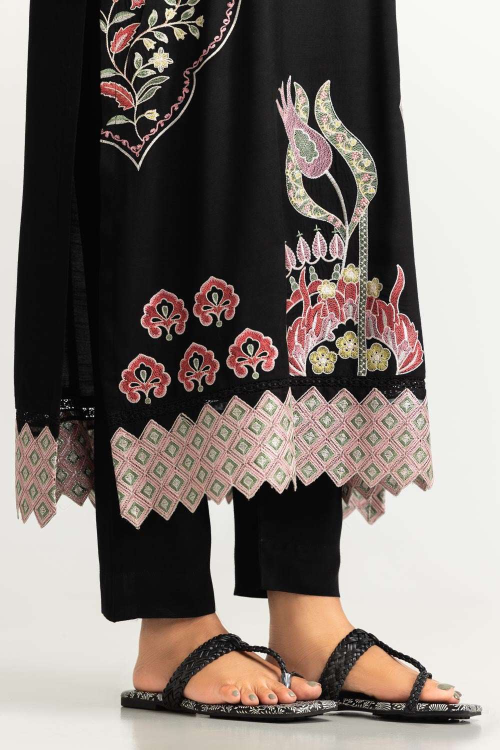 Viscose Raw Silk Embroidered Co-Ord Set