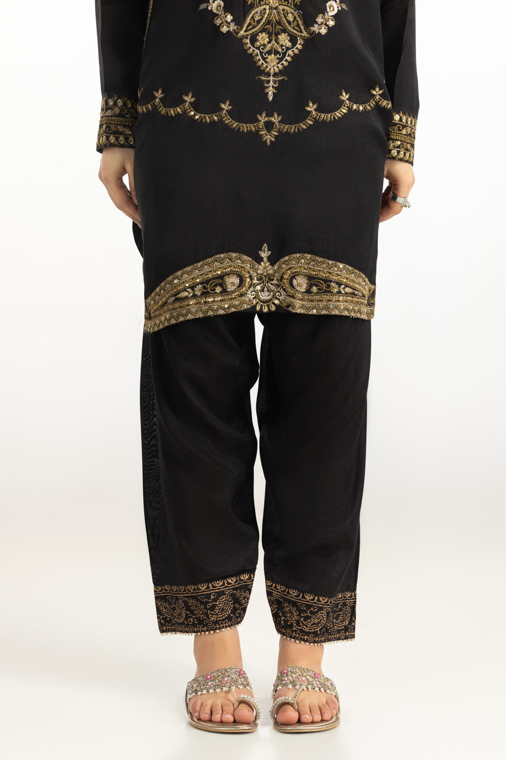 Viscose Raw silk Embroidered Co-Ord Set