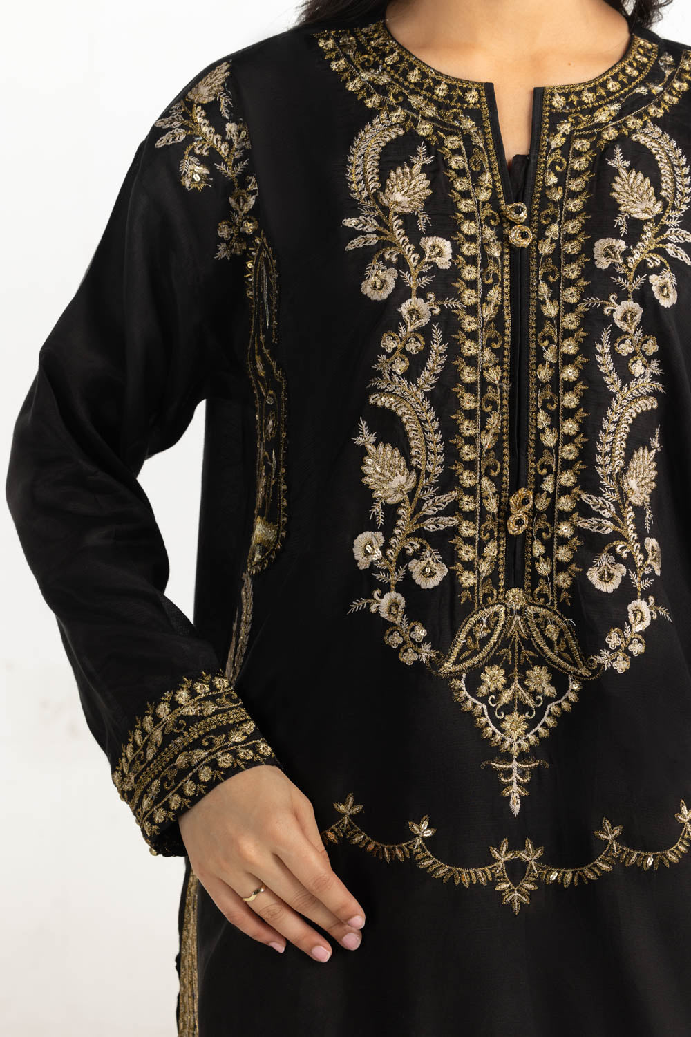 Viscose Raw silk Embroidered Co-Ord Set