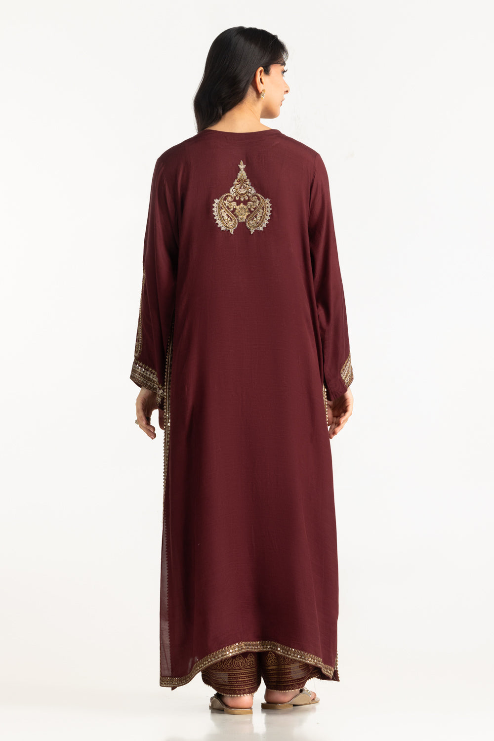 Viscose Raw silk Embroidered Co-Ord Set