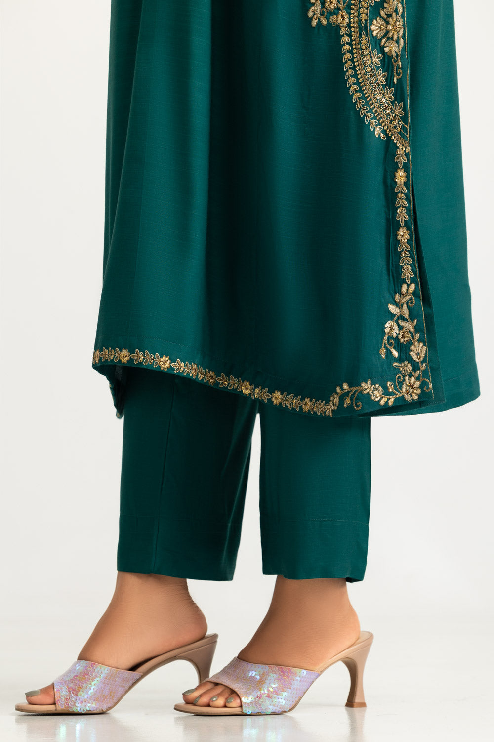 Viscose Rawsilk Embroidered Co-Ord Set