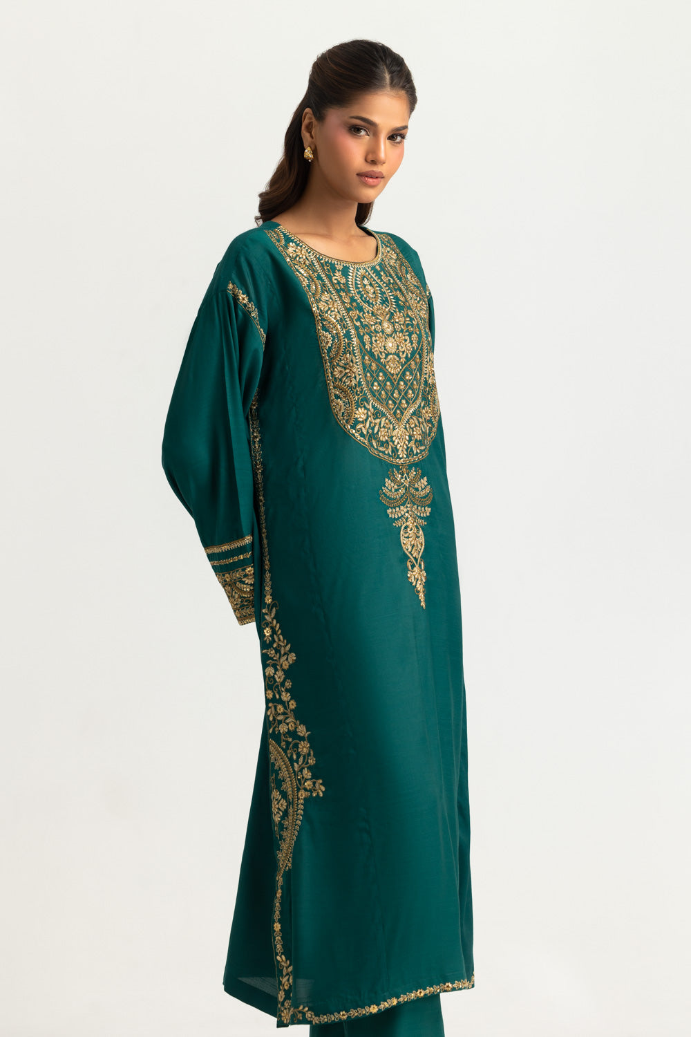Viscose Rawsilk Embroidered Co-Ord Set