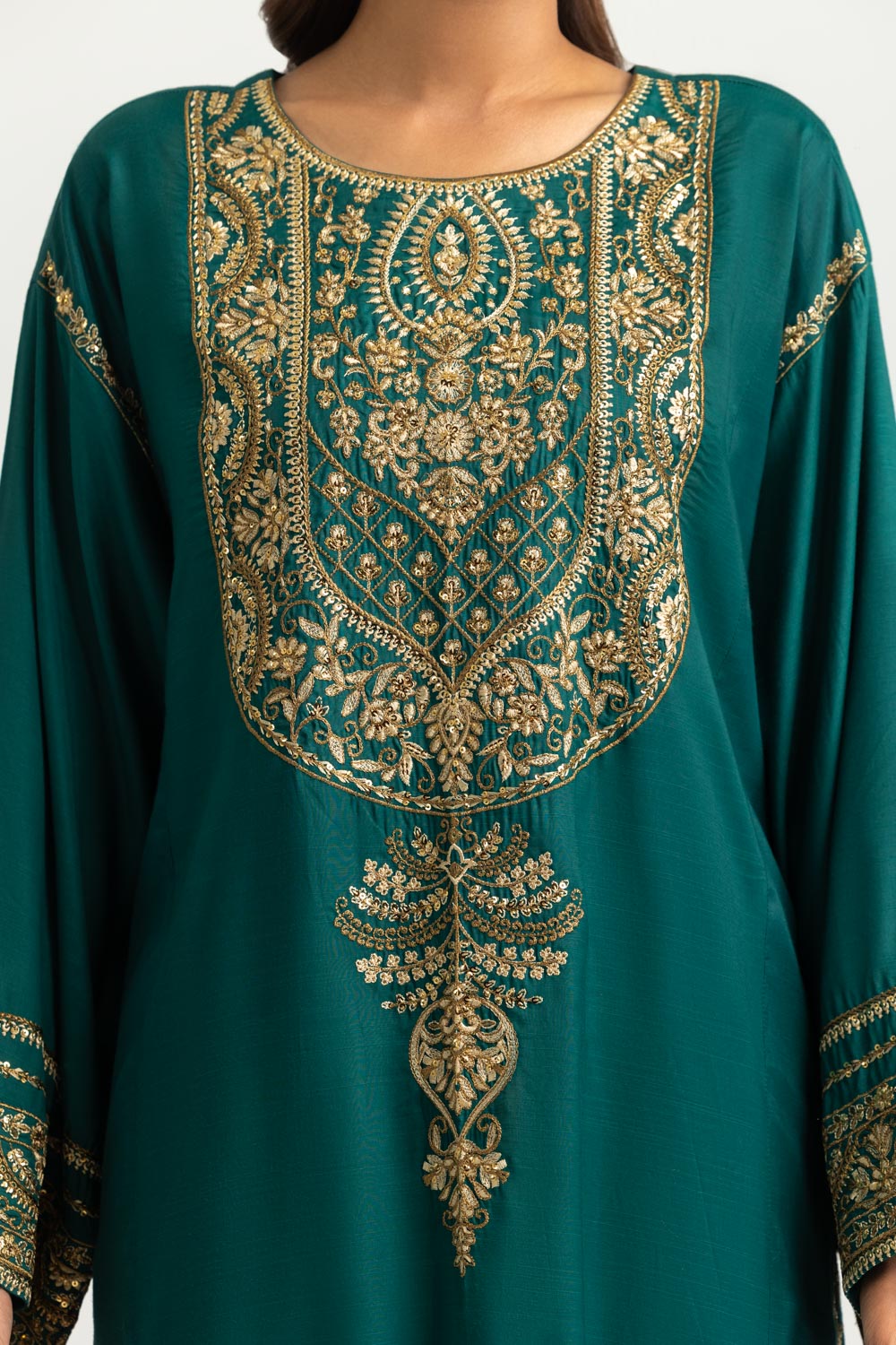 Viscose Rawsilk Embroidered Co-Ord Set