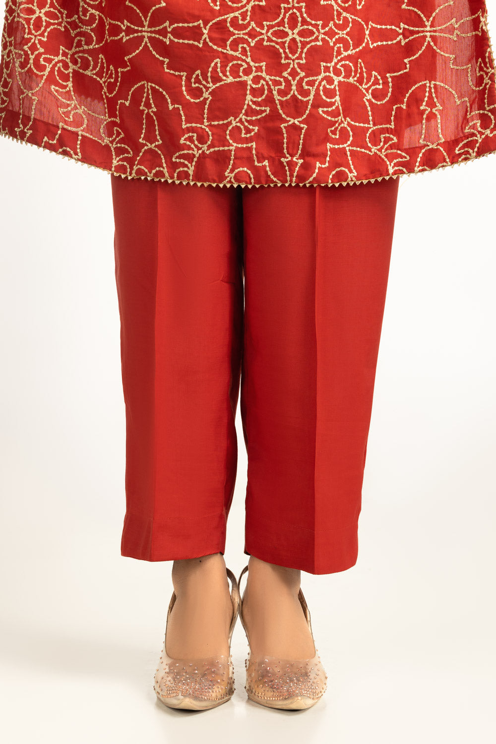 Viscose Rawsilk Embroidered Shirt And Trouser