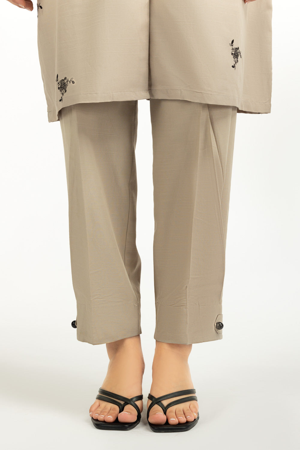 Viscose Slub Embroidered Co-Ord Set